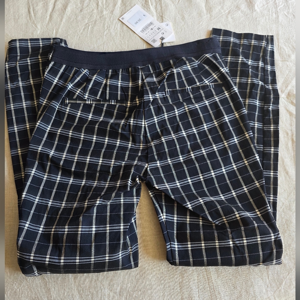 Zara Plaid Trouser Sz M - Picture 2 of 8